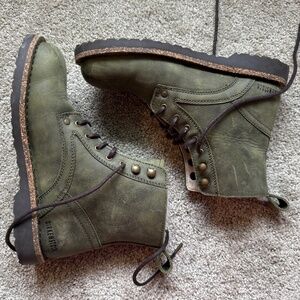 Birkenstock Bryson Shearling Hunter Green Suede Size 37 E